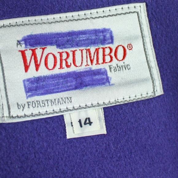 Vintage 80s Concept II Long Purple Wool Coat Winter Classic 1980s 14 - Picture 6 of 6